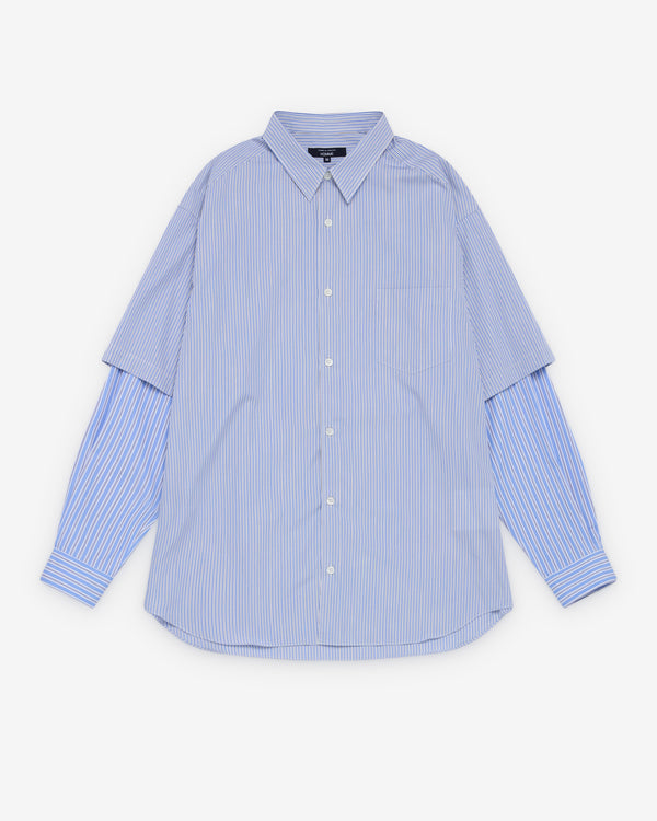 CDG Homme - Men's Layered Longsleeve Shirt - (Blue)