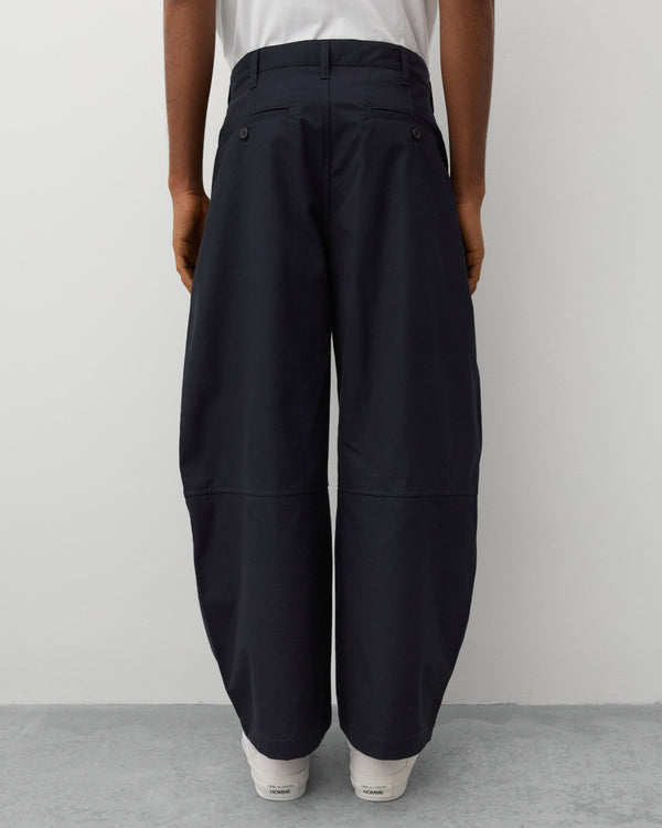 CDG Homme - Men's Pleated Barrel Leg Trousers - (Navy)