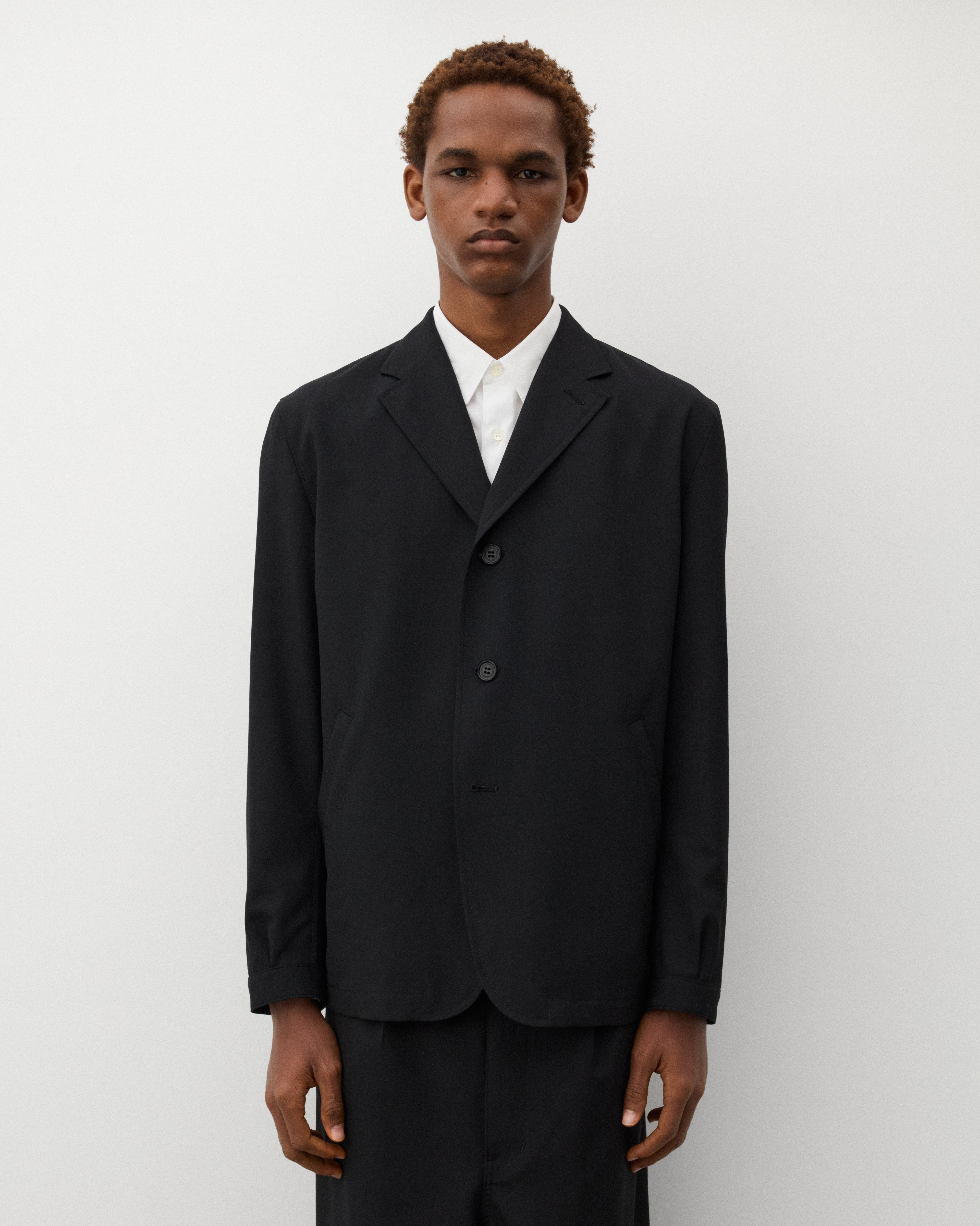 CDG Homme: Men's Wool Gabardine Sports Jacket (Black) | DSMNY E-SHOP