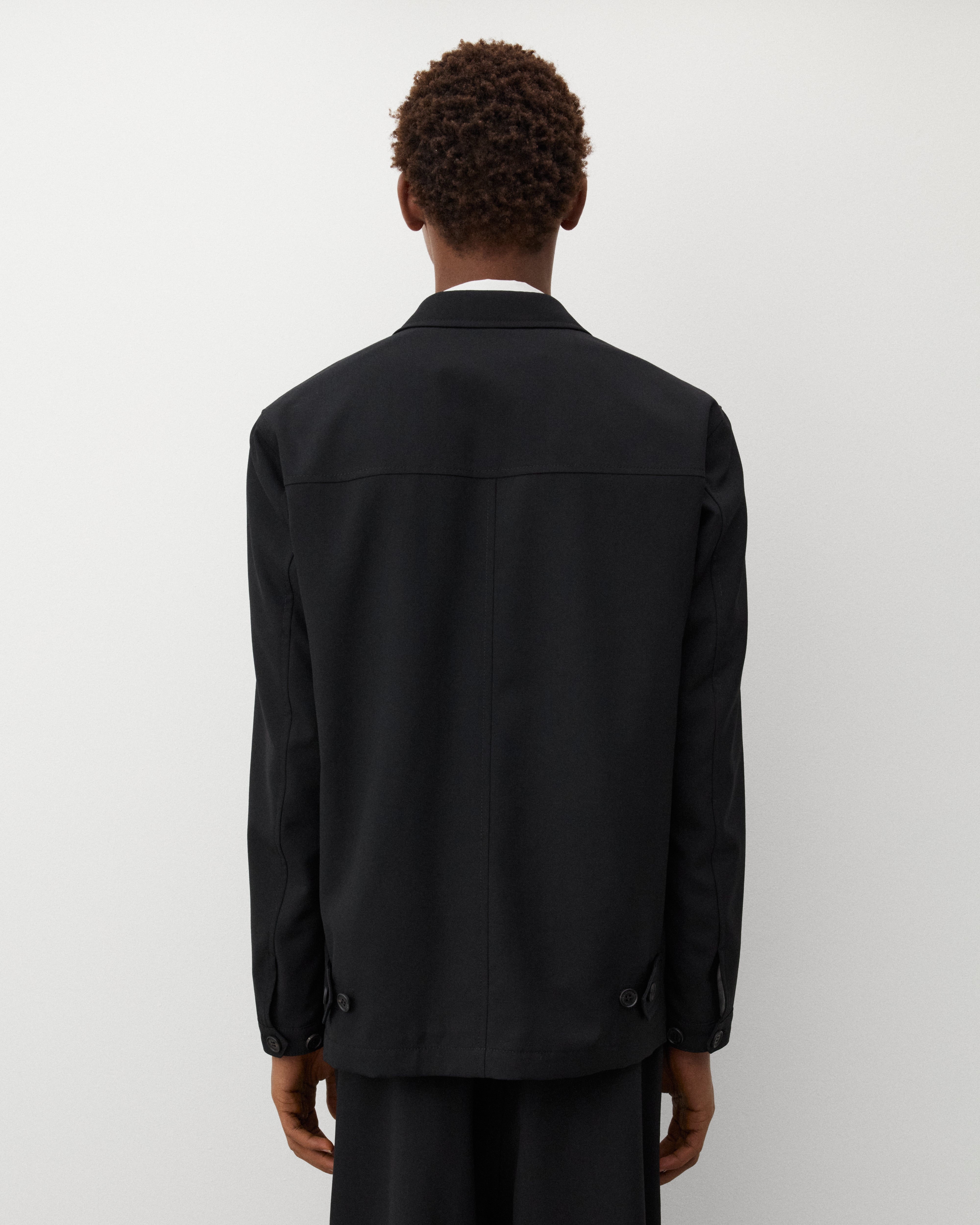 CDG Homme: Men's Wool Gabardine Sports Jacket (Black) | DSMNY E-SHOP
