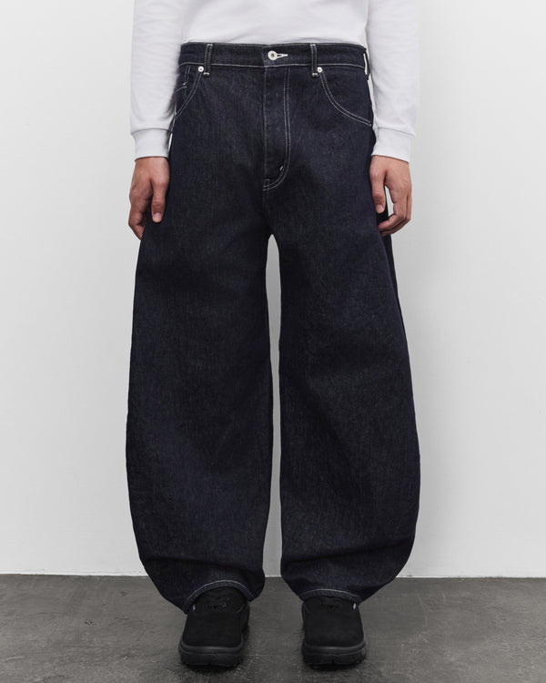 CDG Homme - Men's Barrel Denim Jeans - (Navy/White)