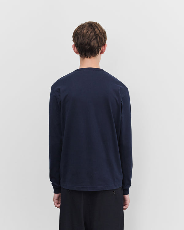 CDG Homme - Men's Long Sleeve Logo T-Shirt - (Navy)