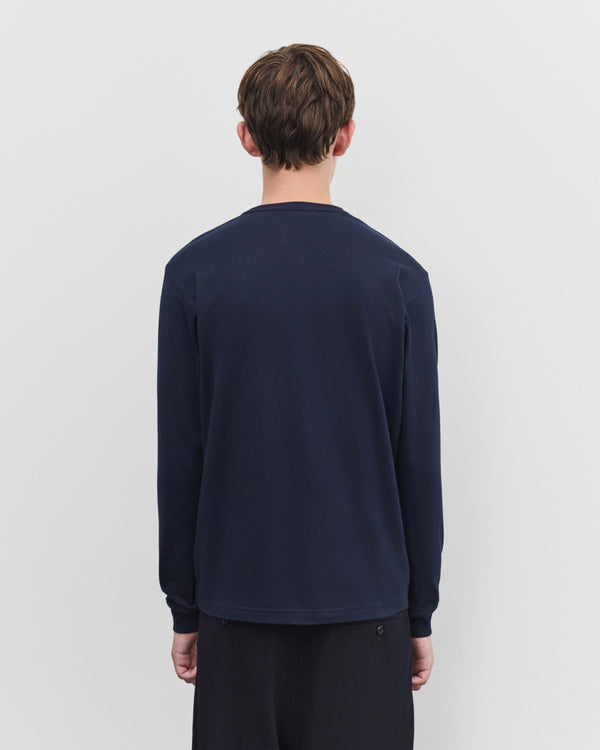 CDG Homme - Men's Long Sleeve Logo T-Shirt - (Navy)