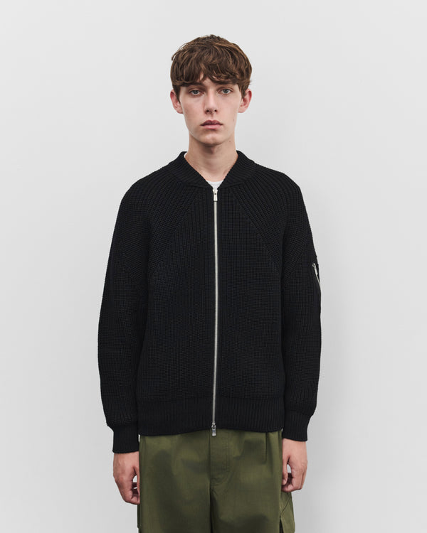 CDG Homme - Men's Waffle Knit Cardigan - (Black)
