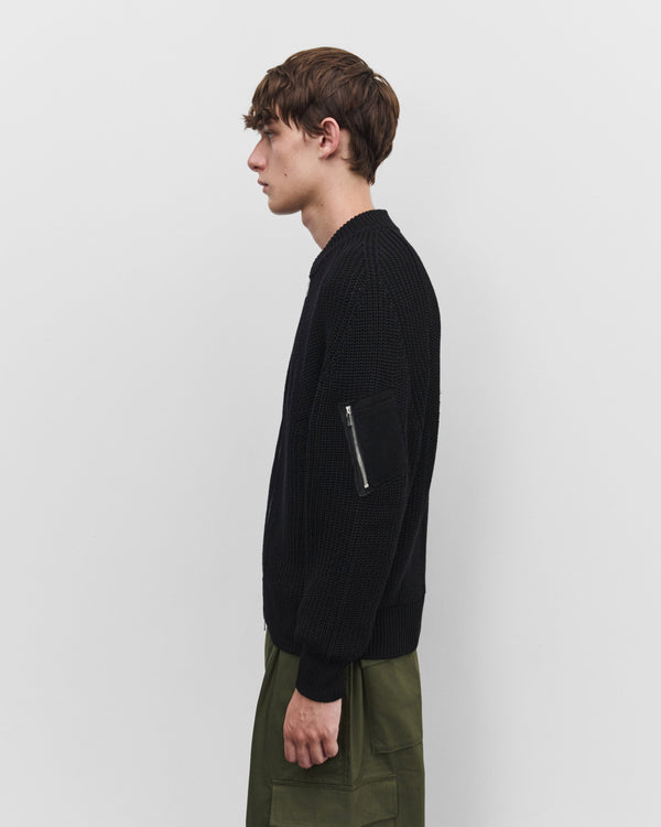 CDG Homme - Men's Waffle Knit Cardigan - (Black)