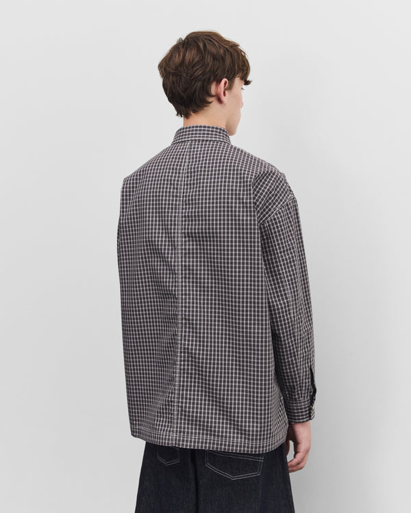 CDG Homme - Men's Check Utility Shirt - (Black/White/Charcoal)