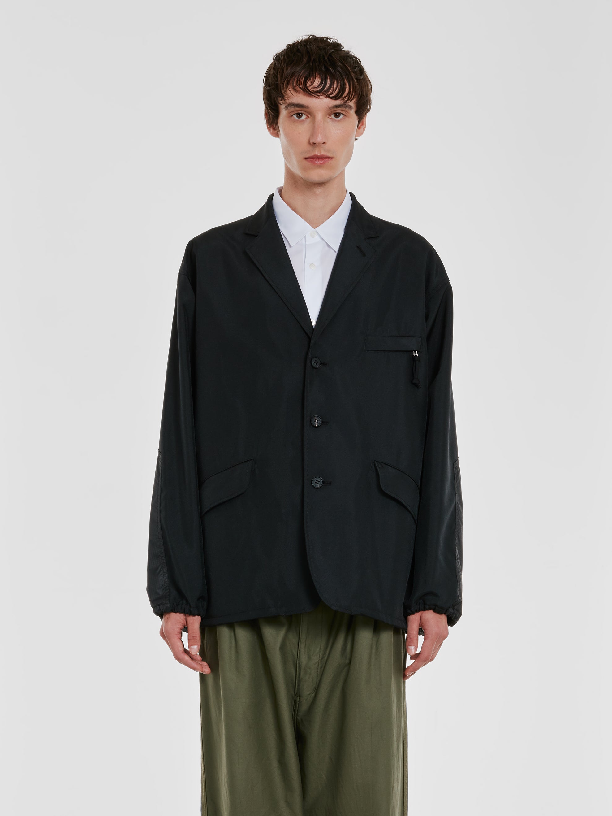 Comme des Garçons Homme -  Men's Polyester Relaxed Jacket - (Black) view 1