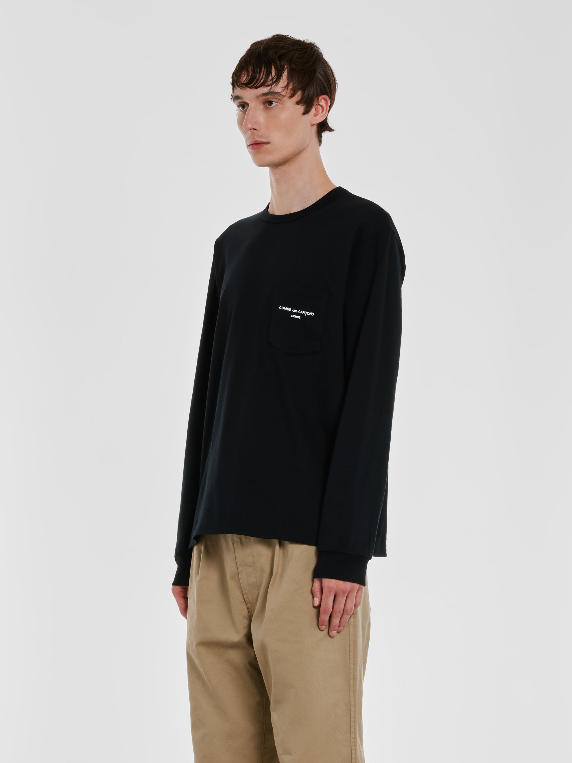 Comme des Garçons Homme - Men's Longsleeve T-Shirt - (Black)