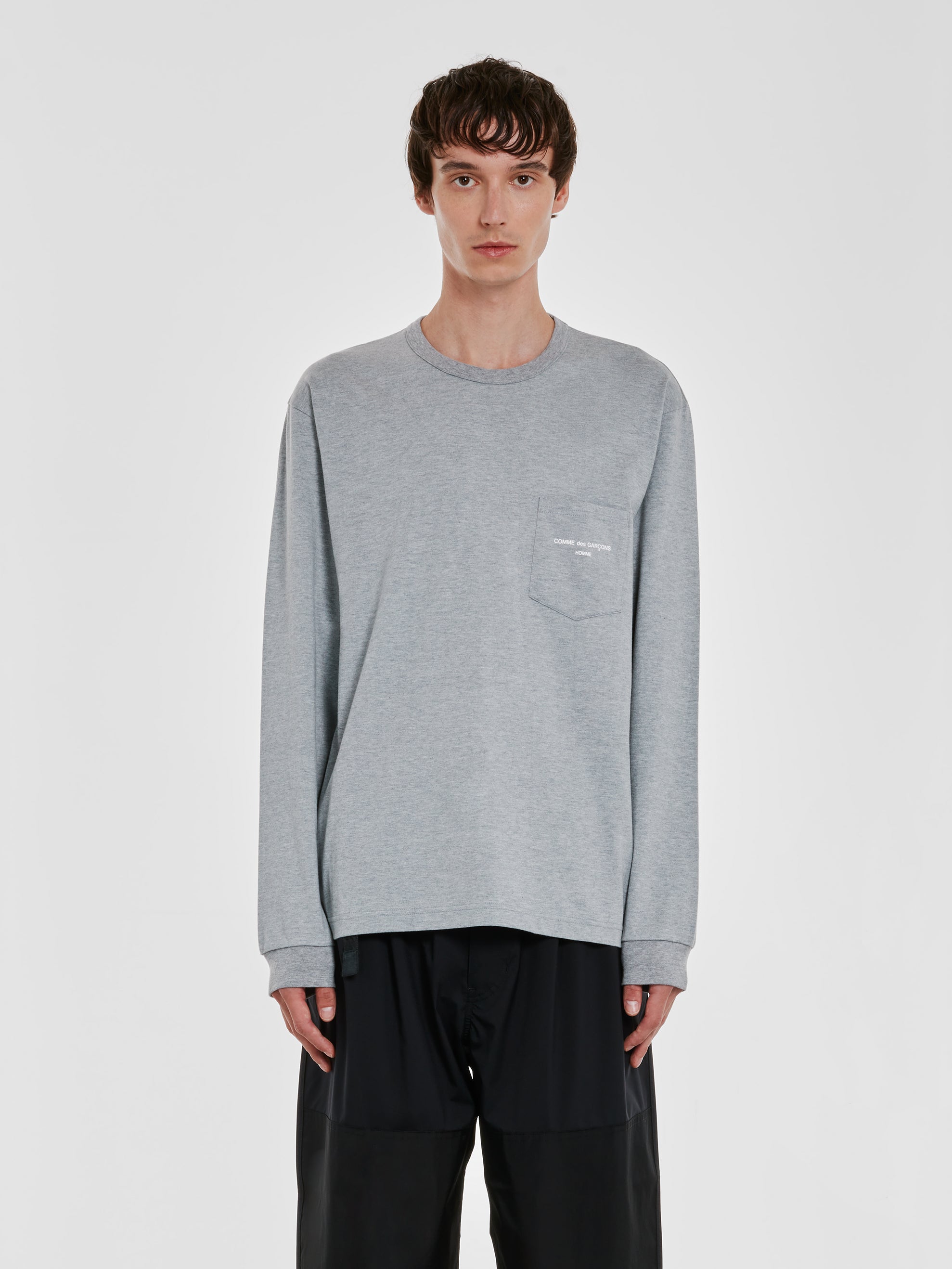 Comme des Garcons Homme Men s Longsleeve T Shirt Grey