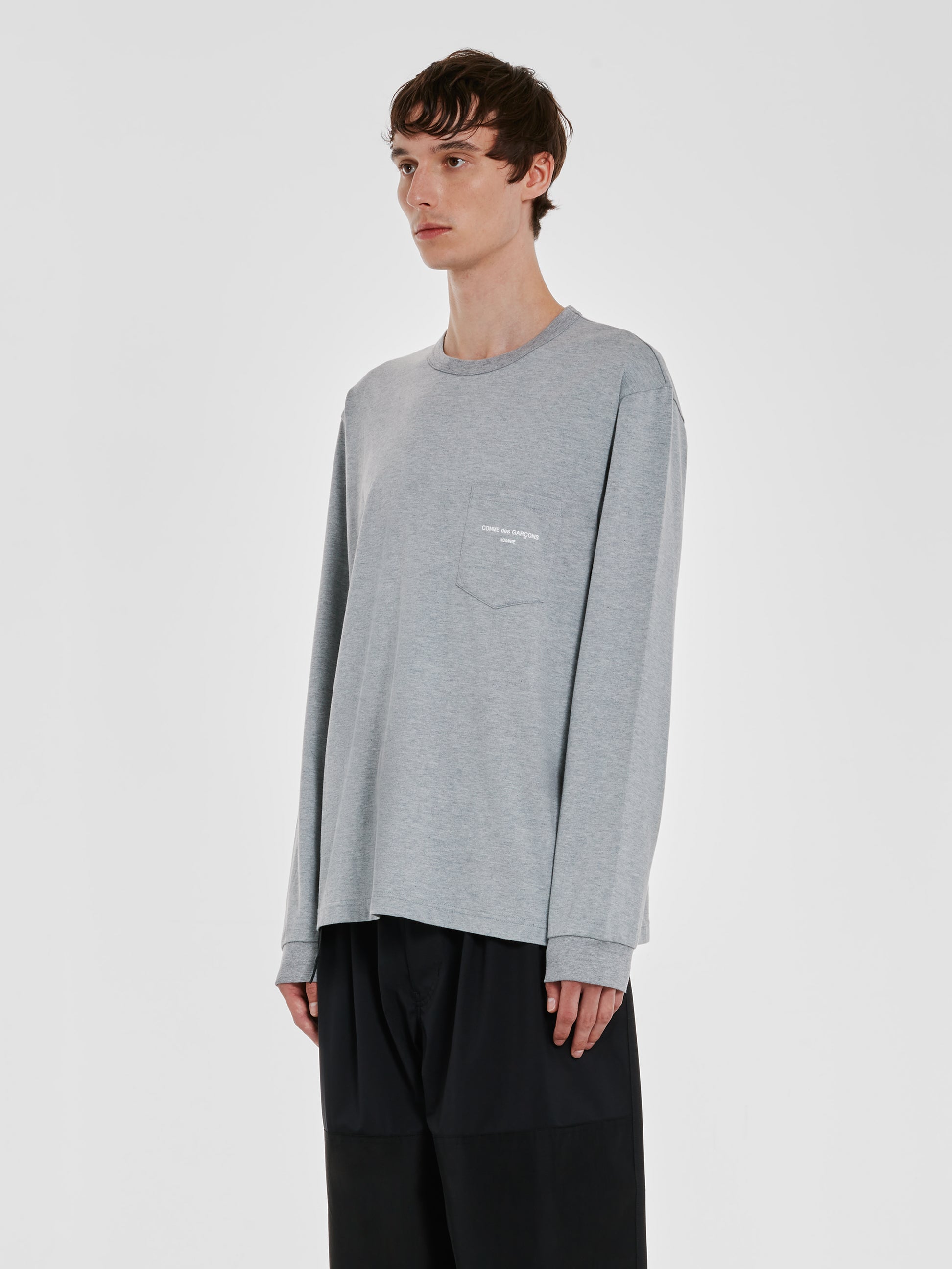 Comme des Garcons Homme Men s Longsleeve T Shirt Grey