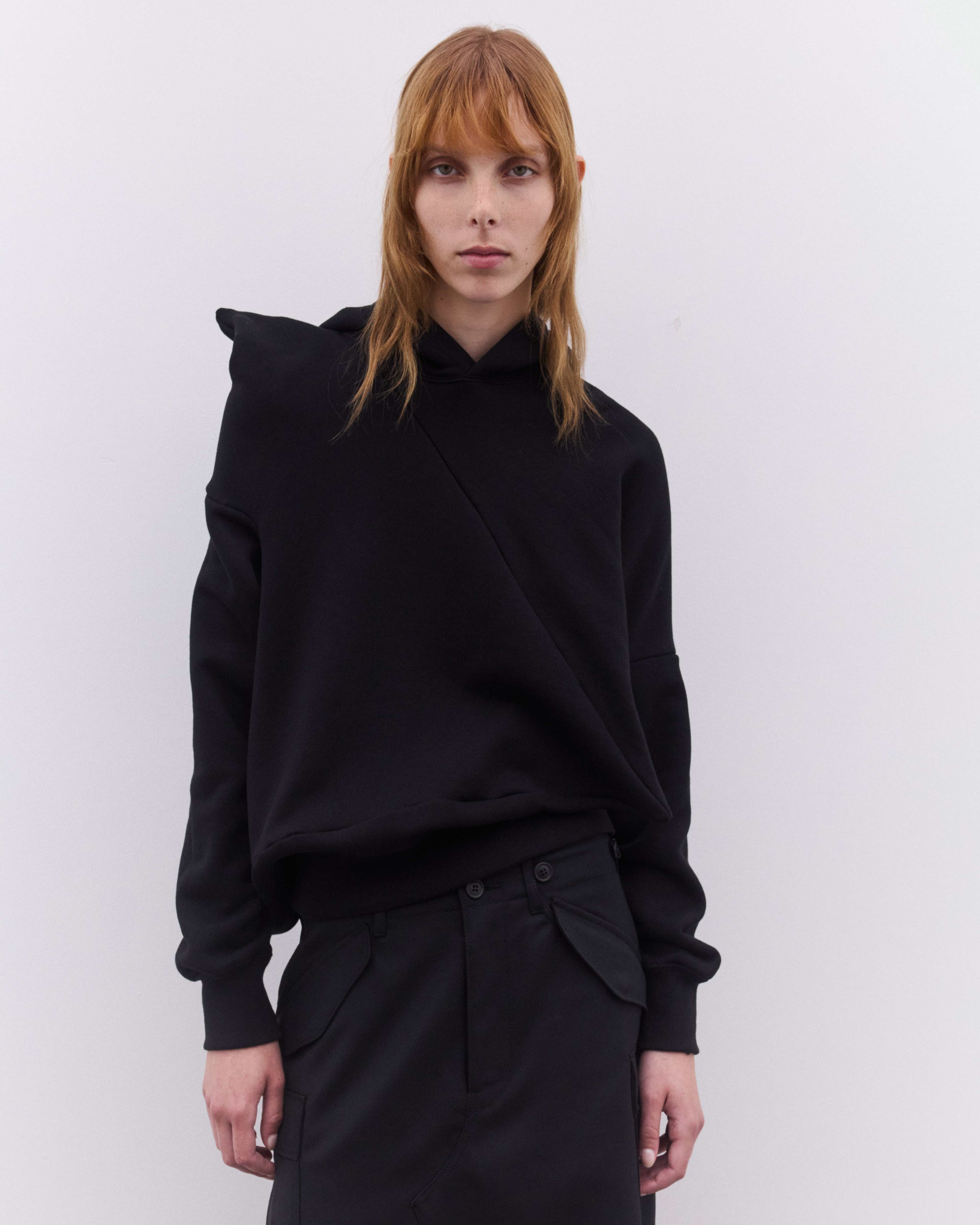 Junya Watanabe: Women's Twist Seam Hoodie (Black) | DSMNY E-SHOP