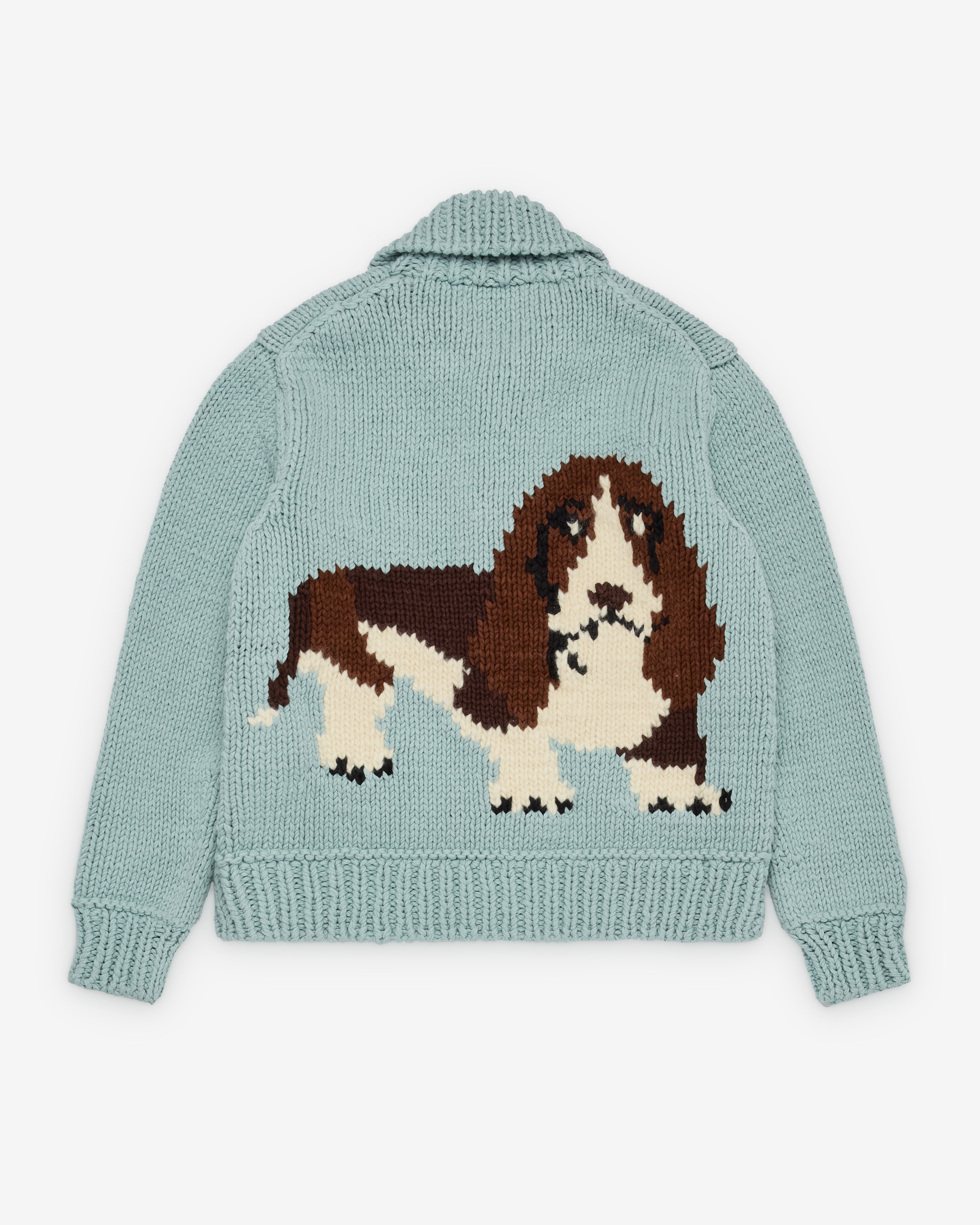 Junya Watanabe Man: Men's Dog Cardigan (Sax Blue) | DSMNY E-SHOP