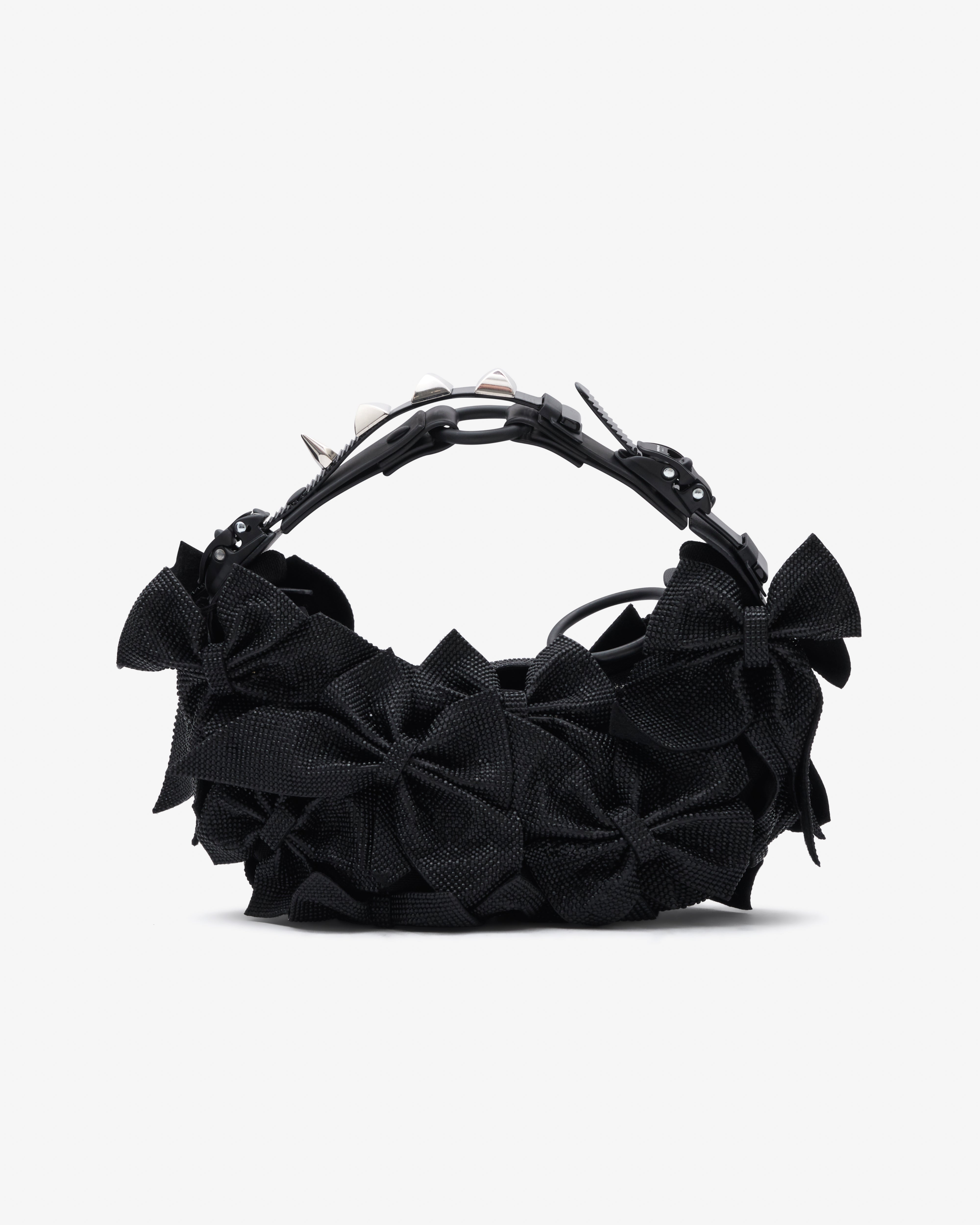 Junya Watanabe: Women's Innerraum Rhinestone Ribbon Bag (Black