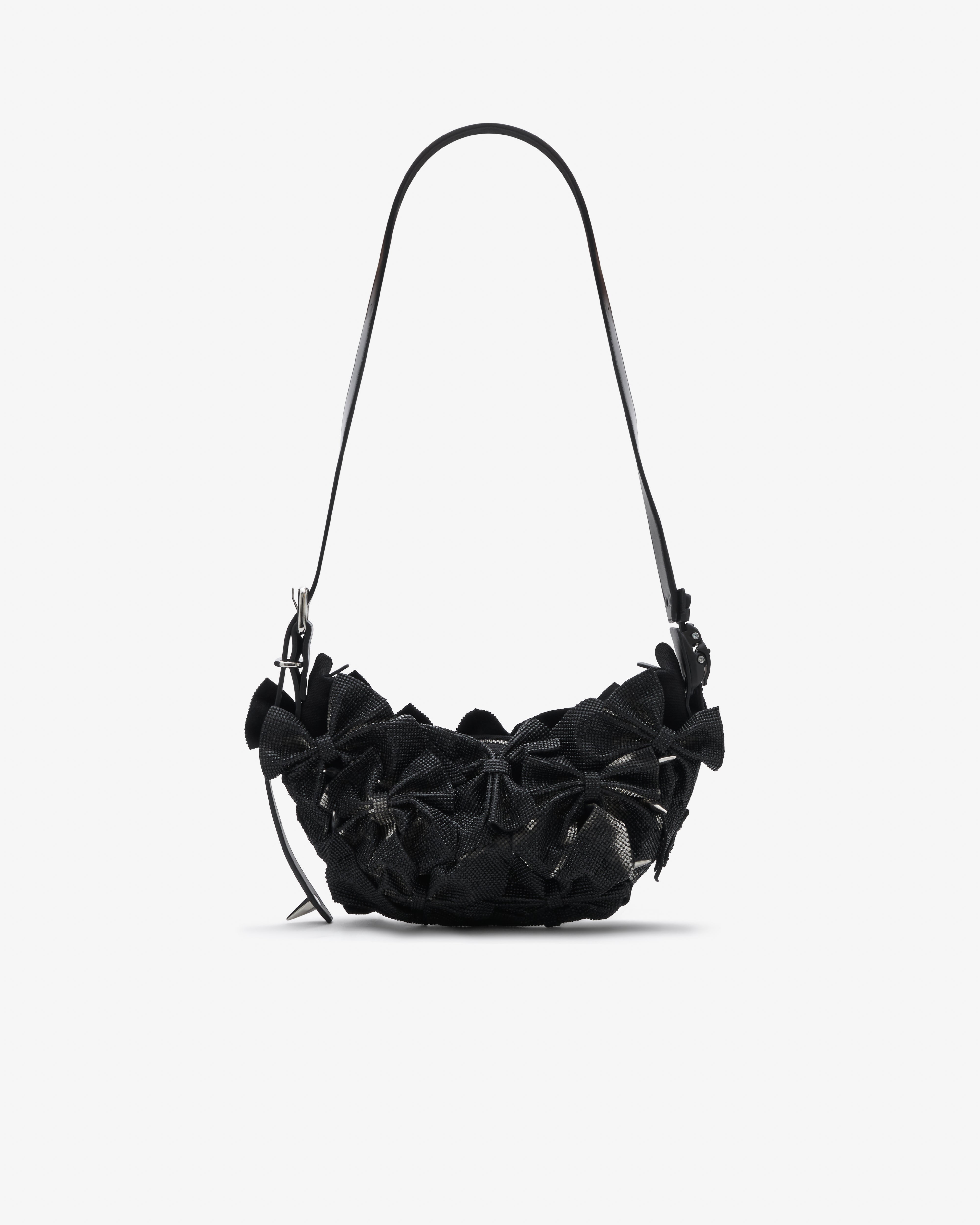 Junya Watanabe: Women's Innerraum Rhinestone Ribbon Bag (Black