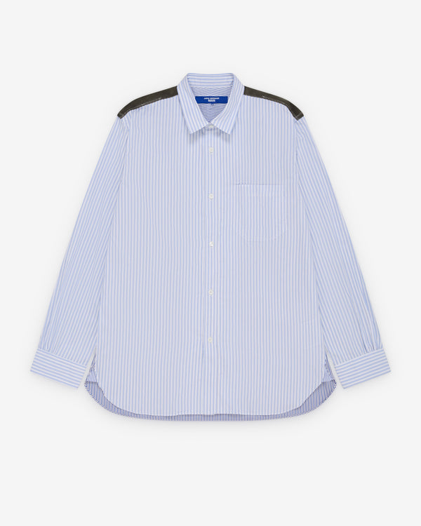Junya Watanabe MAN - Men's Panelled Shirt - (White/Blue/Green)