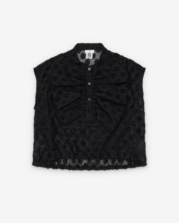 Noir Kei Ninomiya - Women's Polka Dot Georgette Blouse - (Black)