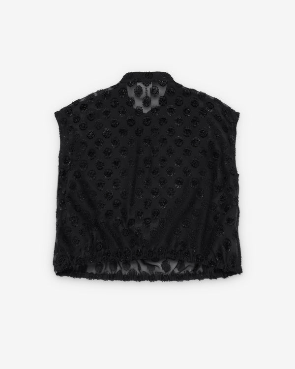 Noir Kei Ninomiya - Women's Polka Dot Georgette Blouse - (Black)