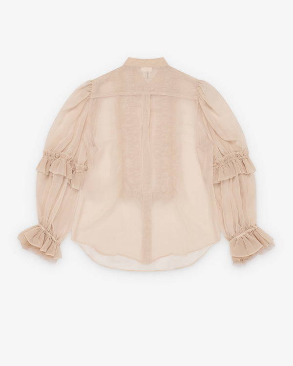 Noir Kei Ninomiya - Women's Polyester Georgette Blouse - (Beige)