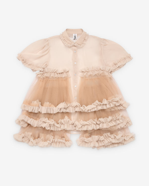 Noir Kei Ninomiya - Women's Tiered Georgette Blouse - (Beige)