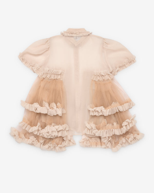 Noir Kei Ninomiya - Women's Tiered Georgette Blouse - (Beige)