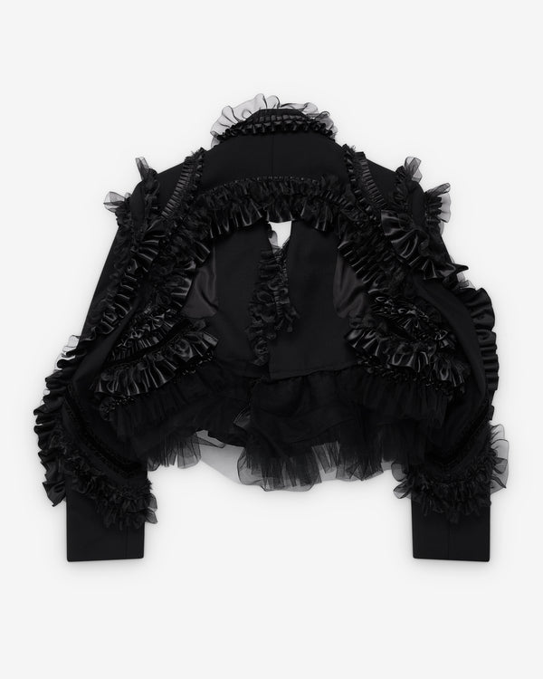 Noir Kei Ninomiya - Women's Cropped Tulle Blazer - (Black)