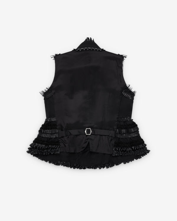 Noir Kei Ninomiya - Women's Ruffle Bow Vest - (Black)