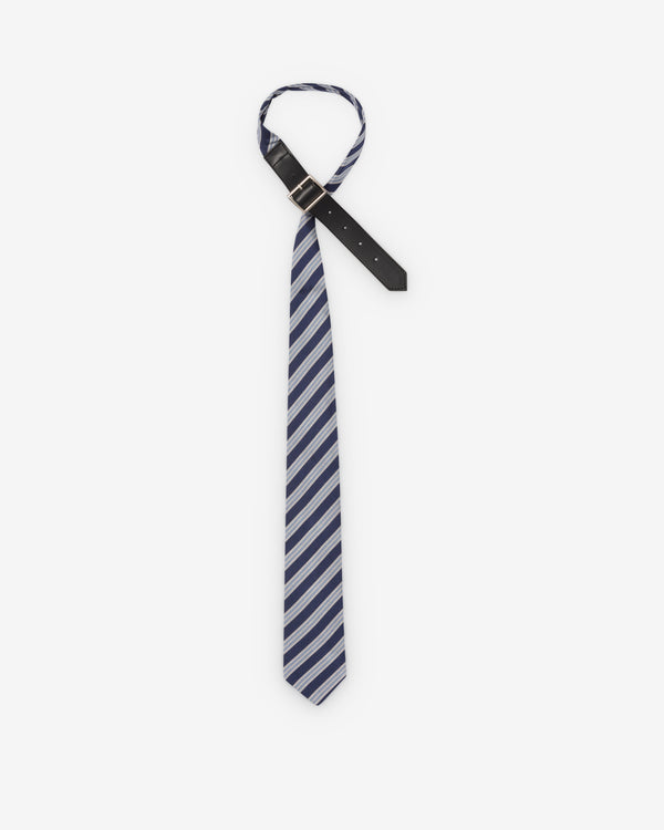 DSM Kei Ninomiya - Men's Striped Strap Tie - (Light Blue/Navy)