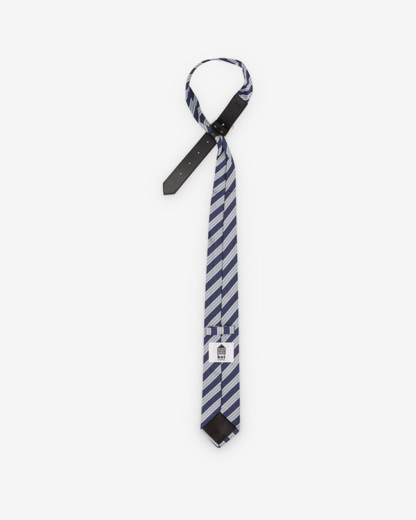 DSM Kei Ninomiya - Men's Striped Strap Tie - (Light Blue/Navy)