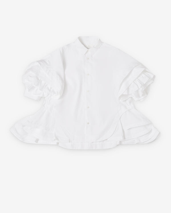 Noir Kei Ninomiya - Women's Peplum Hem Blouse - (White)