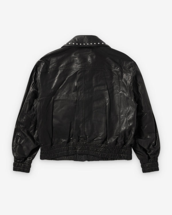 Noir Kei Ninomiya - Women's Studded Leather Jacket - (Black)