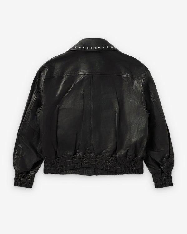 Noir Kei Ninomiya - Women's Studded Leather Jacket - (Black)