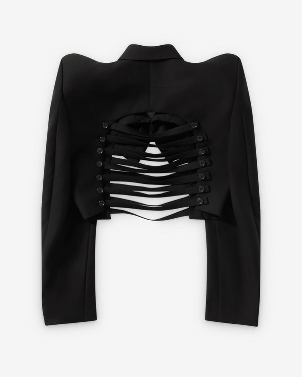 Noir Kei Ninomiya - Women's Lace Open Blazer - (Black)