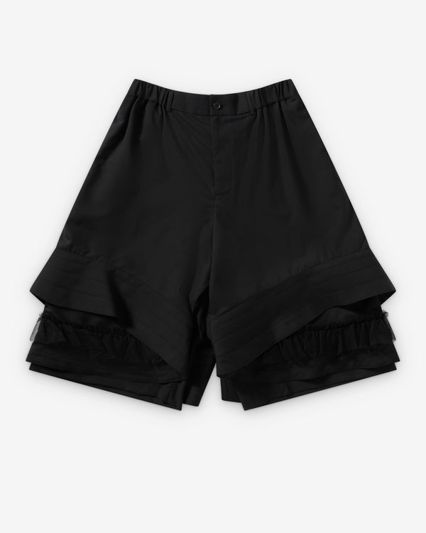 Noir Kei Ninomiya - Women's Tiered Tulle Shorts - (Black)