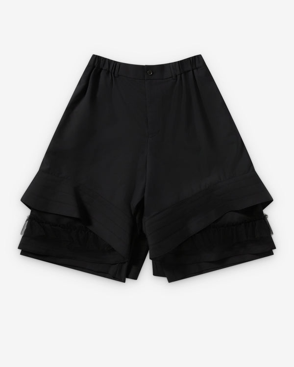 Noir Kei Ninomiya - Women's Tiered Tulle Shorts - (Black)