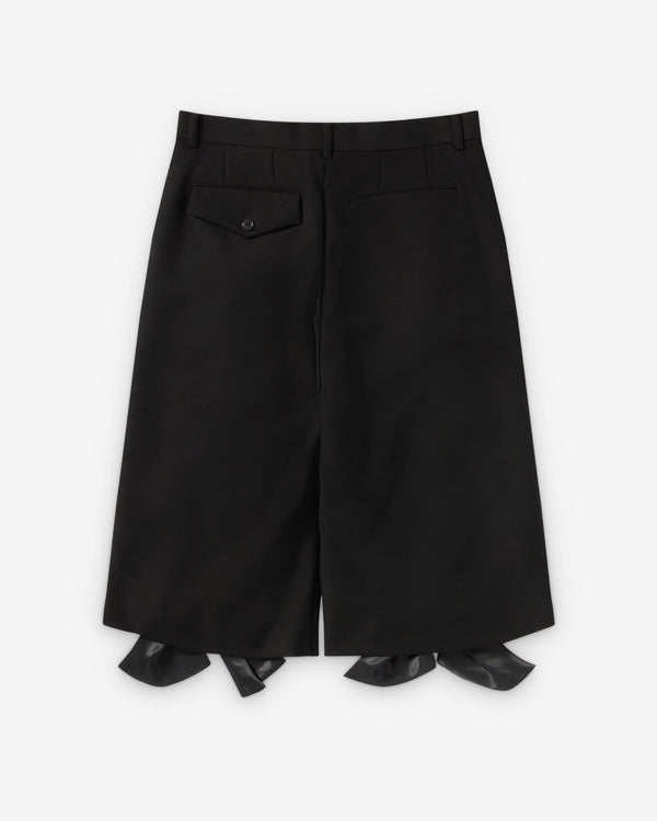Noir Kei Ninomiya - Women's Cropped Zip Ruffle Trousers - (Black)