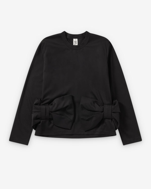 Noir Kei Ninomiya - Women's Long Sleeve Bow T-Shirt - (Black)