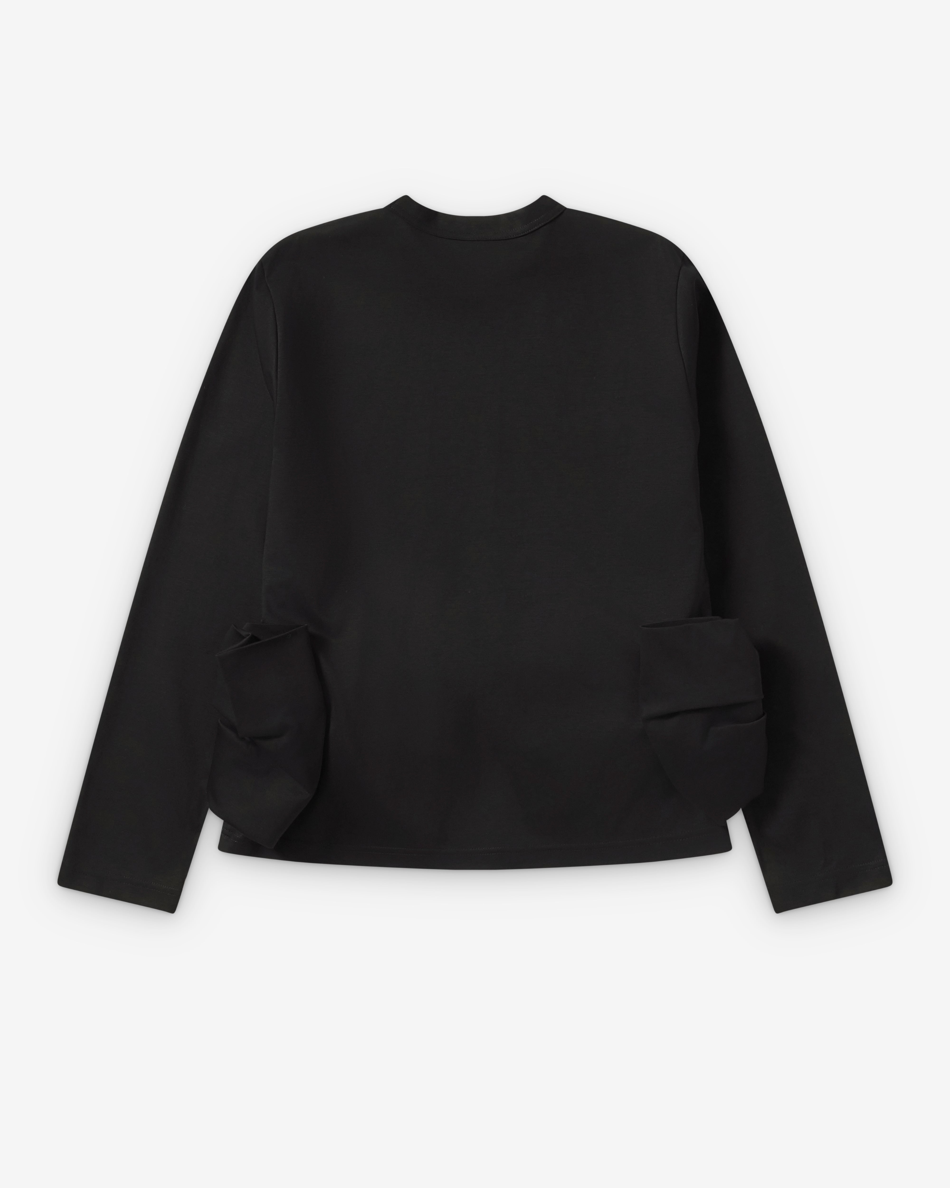 Noir Kei Ninomiya: Women's Long Sleeve Bow T-Shirt (Black) | DSMNY