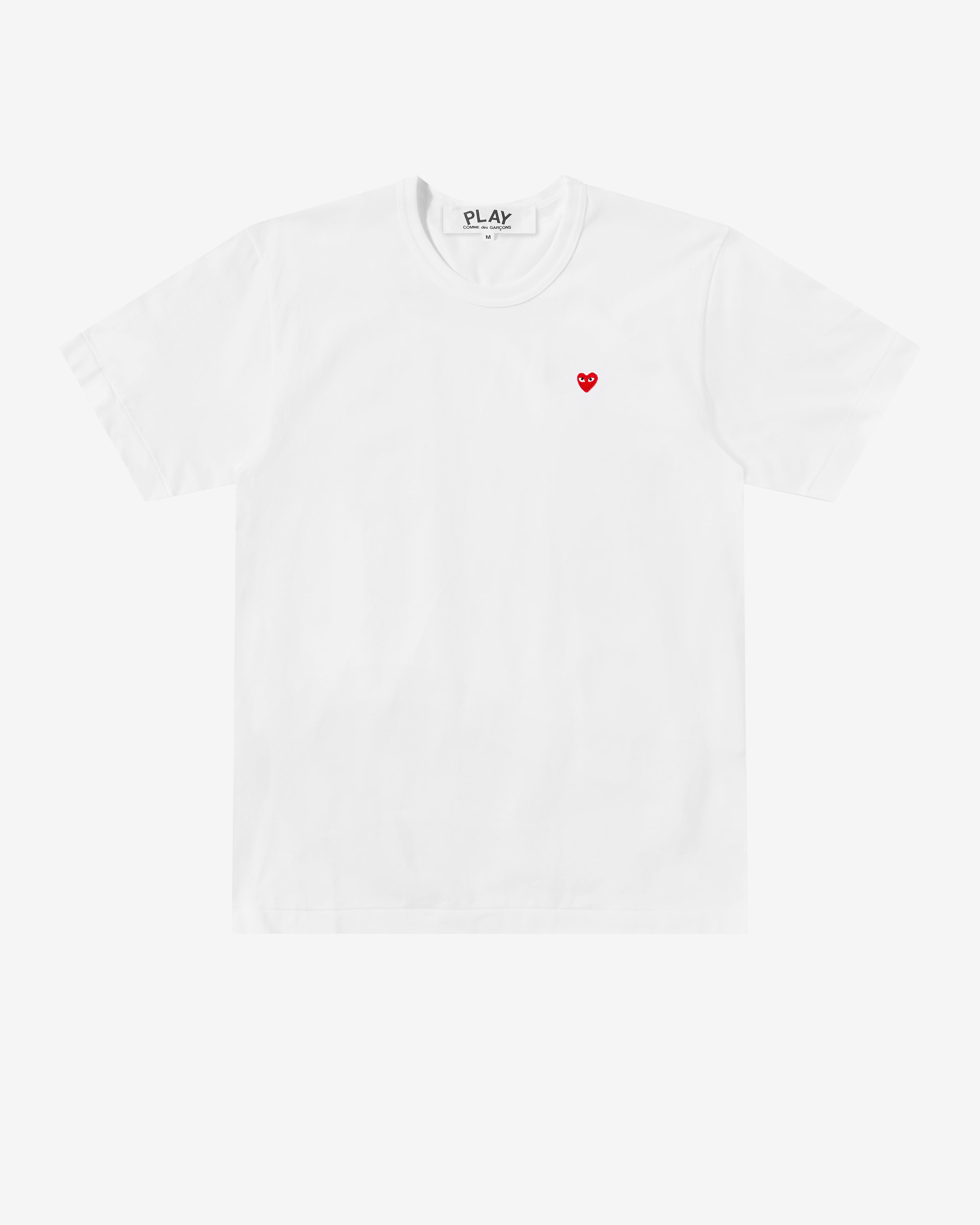 Play Comme des Garçons: Mini Heart T-Shirt (White) | DSMNY E-SHOP