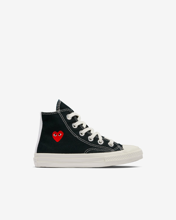 Play Converse - Kids' Small Red Heart All Star 70's High Sneakers - (Black)