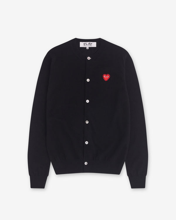 Play Comme des Garçons - Rhinestone Round-Neck Cardigan - (Black)