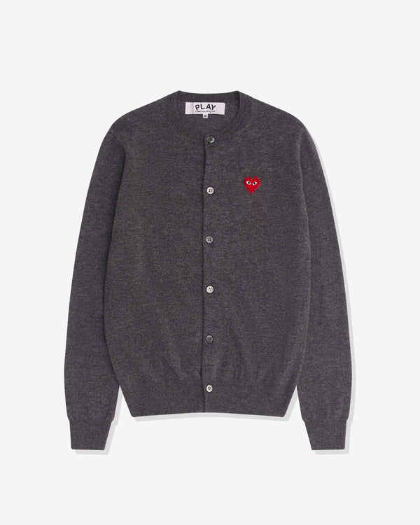 Play Comme des Garçons - Rhinestone Round-Neck Cardigan - (Medium Gray)