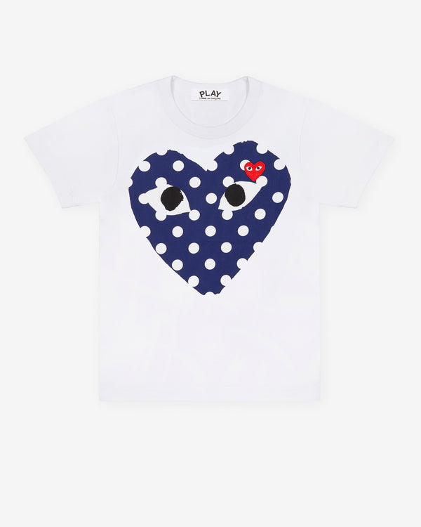 Play Comme des Garçons - Polka Dot Big Heart T-Shirt - (White)