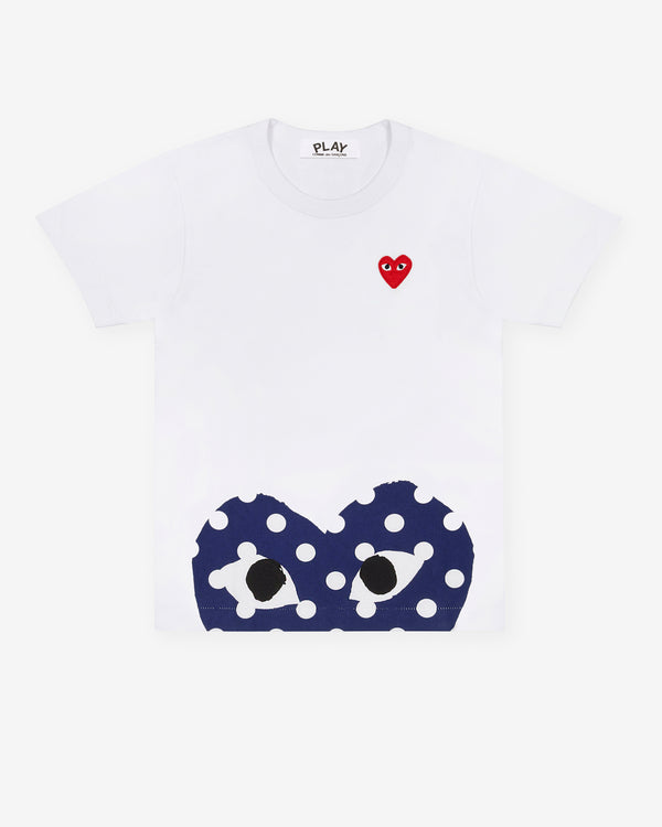 Play Comme des Garçons - Polka Dot Edge Heart T-Shirt - (White)