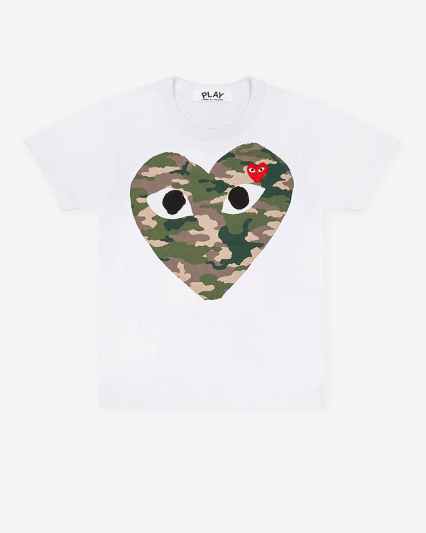 Play Comme des Garçons - Camouflage Heart T-Shirt - (White)
