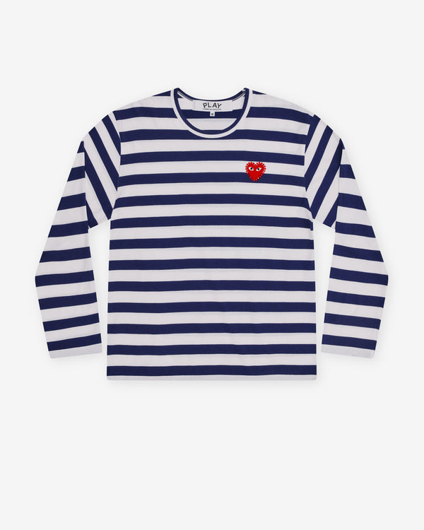 Play Comme des Garçons - Metalstone Stripe T-Shirt - (Navy/White)