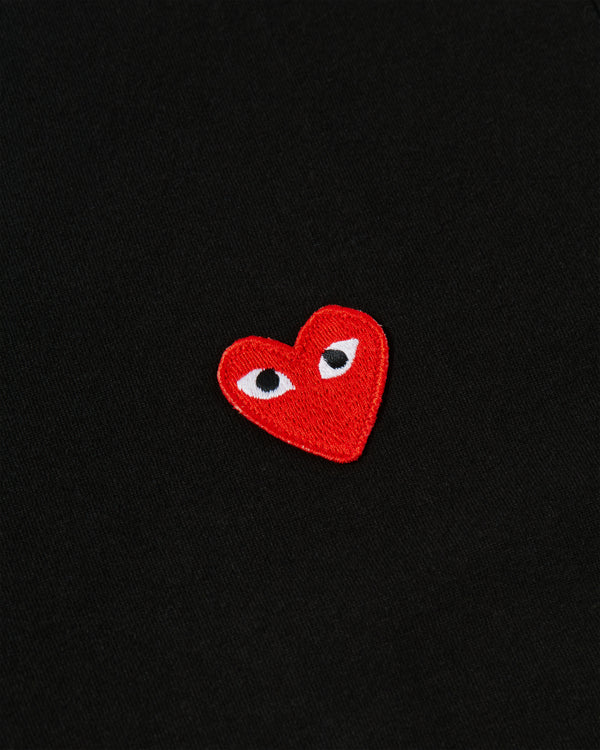 Play - Red Heart Emblem Long Sleeve T-Shirt - (Black)