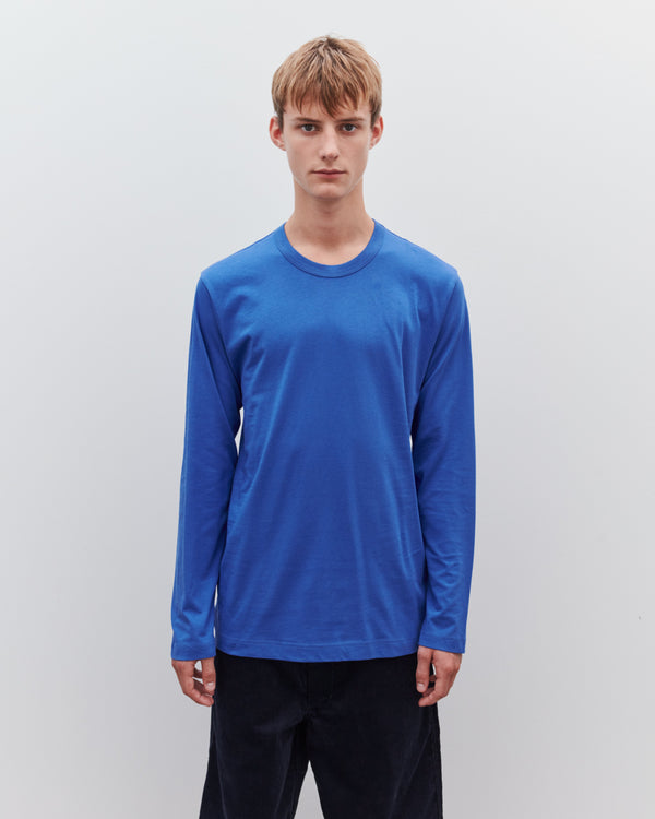 CDG Shirt - Men's Long Sleeve Logo T-Shirt - (Blue)