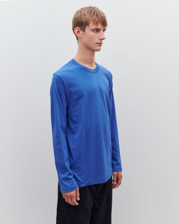 CDG Shirt - Men's Long Sleeve Logo T-Shirt - (Blue)