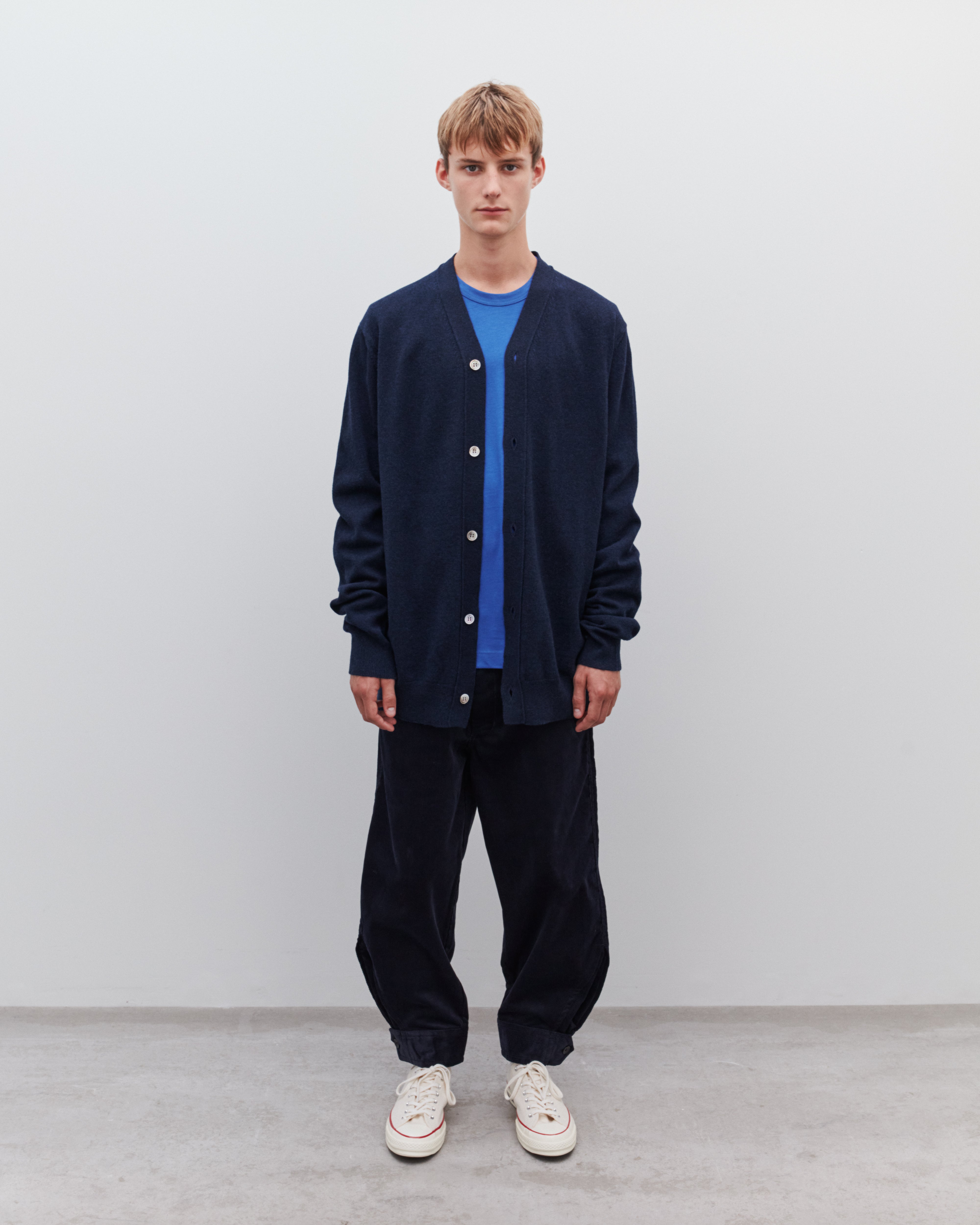 CDG Shirt: Men's Long Sleeve Logo T-Shirt (Blue) | DSMNY E-SHOP