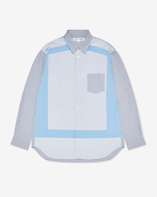 CDG Shirt Forever - Classic Fit Contrast Stripe Shirt - (Stripe/Mix)